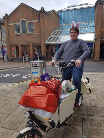 The Easter Bunny arriving