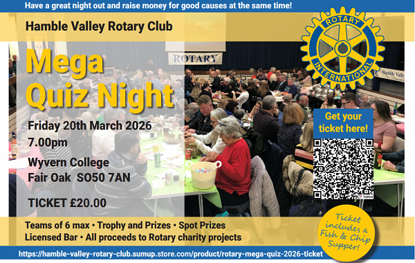 Hamble Valley Rotary Club Quiz in aid of Fledge